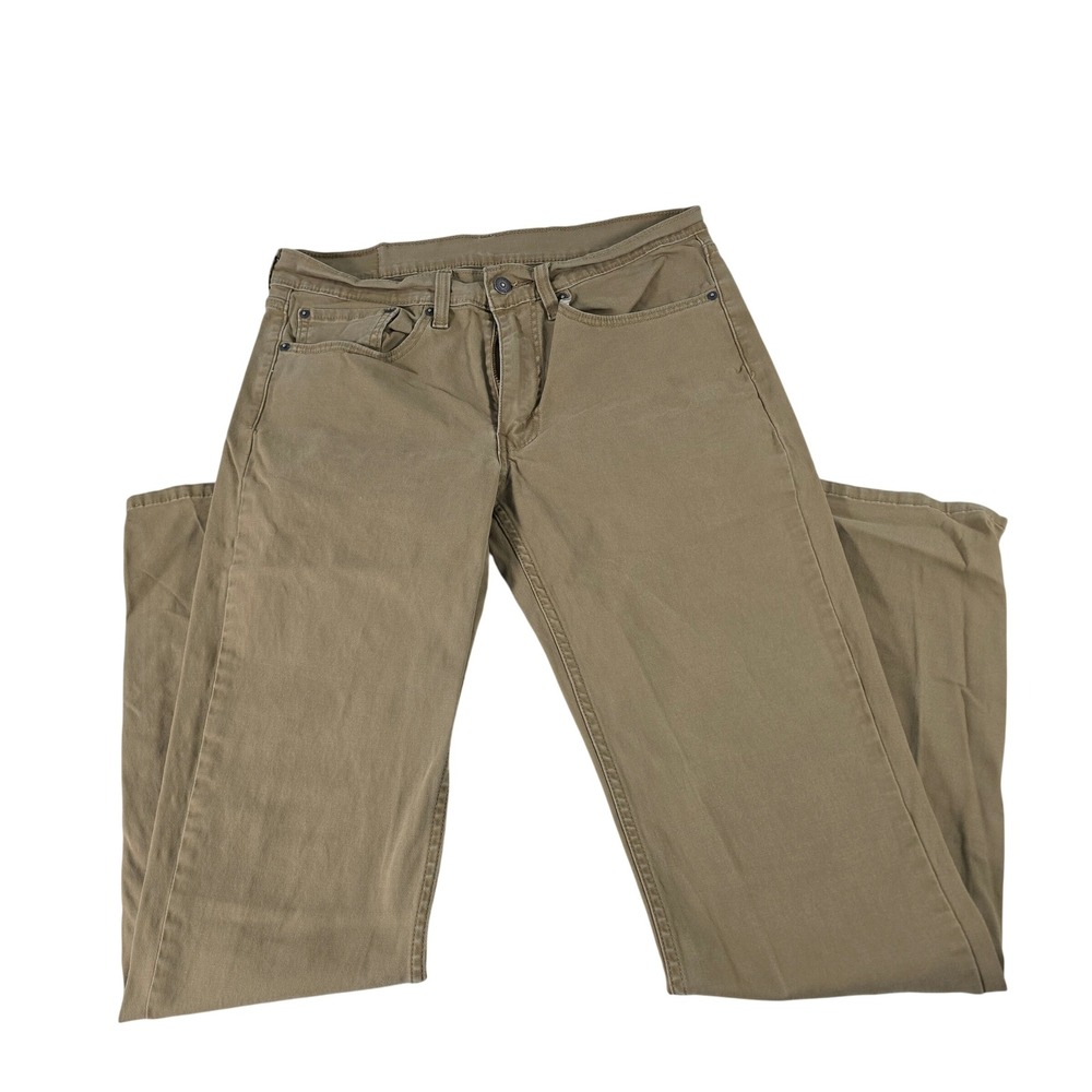 Levis‎ 514 Straight Fit Khaki Tan Pants Mens 34x34 Cotton Stretch Twill Chino